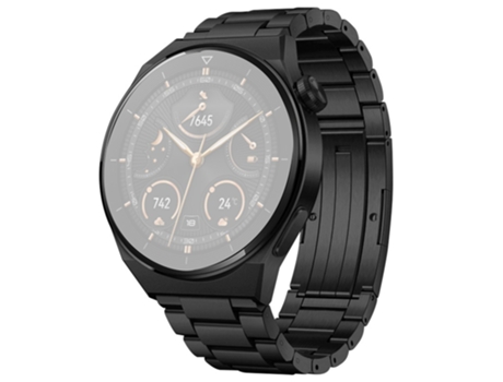 Correa de metal acero titanio 22mm 3 cuentas para Huawei Watch Buds/GT3 SE/GT3 Pro - negro