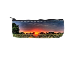Estuche escolar con diseño de flores al atardecer, organizador de lápices, bolsa con cremallera, Chennnls