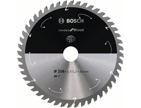 Disco de Sierra Circular BOSCH Para Sierra Sin Cables Standard para Madera 216x1.7/1.2x30 T48
