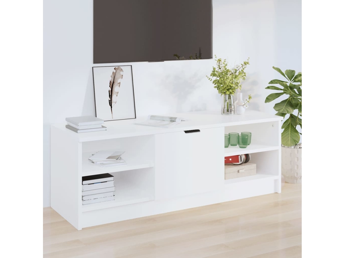 Mueble para Armario Tv 102X35,5X36,5 Cm Madera Procesada Blanco