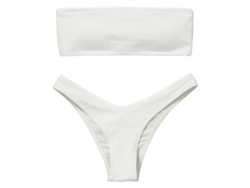 Conjunto de bikini de playa para mujer, bikini sexy de espalda abierta de color sólido, bikini push up de verano