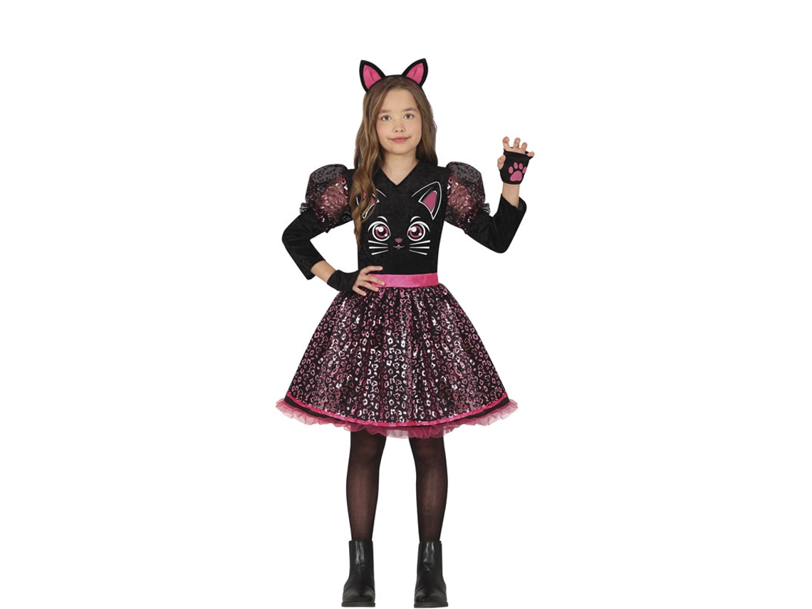 Disfraz de Gatita presumida negra para niña