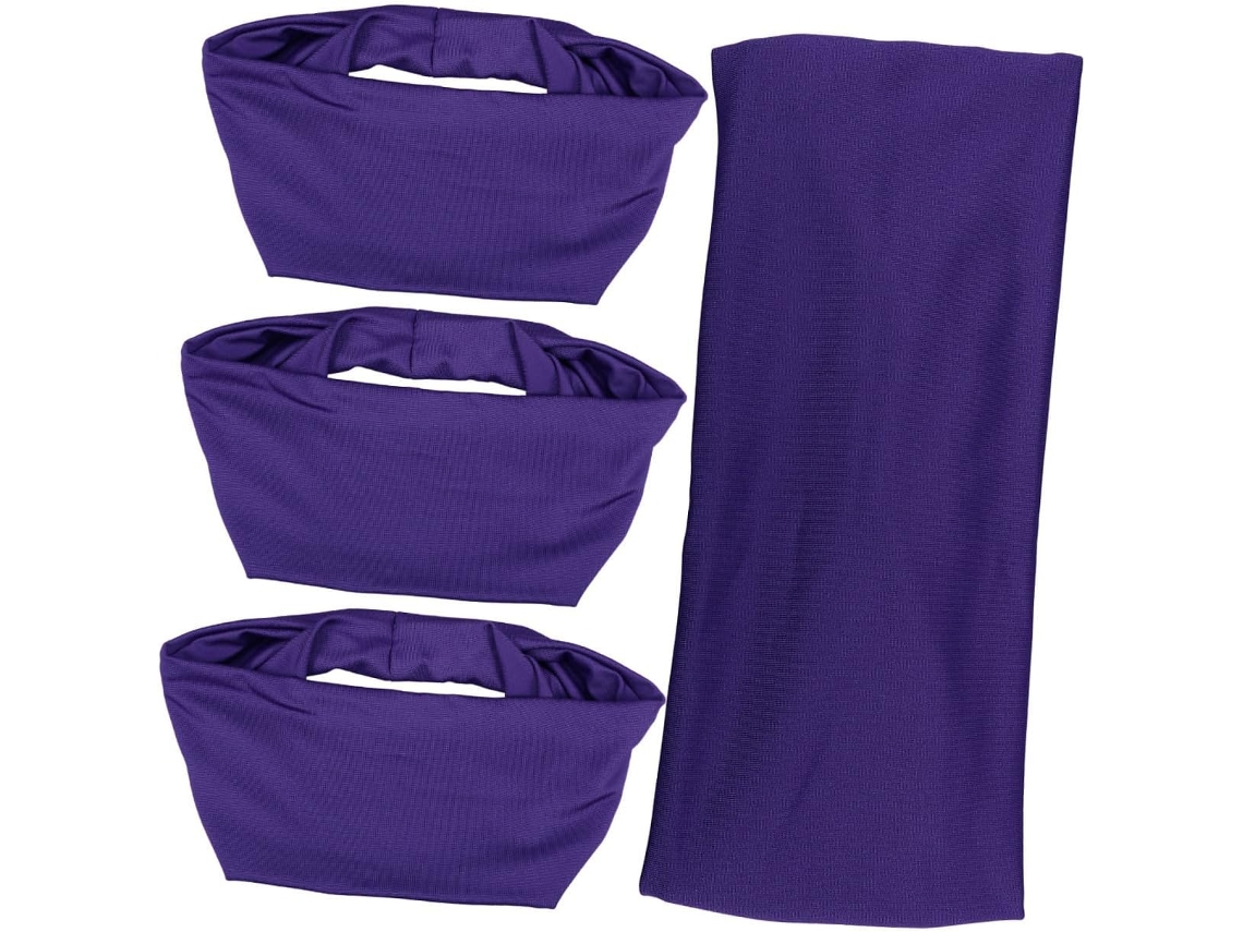 Faixas De Cabeça Esportivas Femininas, Respiráveis, Decorativas E Antitranspirantes, Conjunto De 4 Peças, Em Tecido.