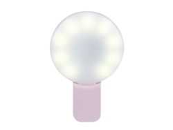 Mini Anillo De Luz Para Selfie Recargable Clip Led De Luz De Relleno Para Smartphone Rosa
