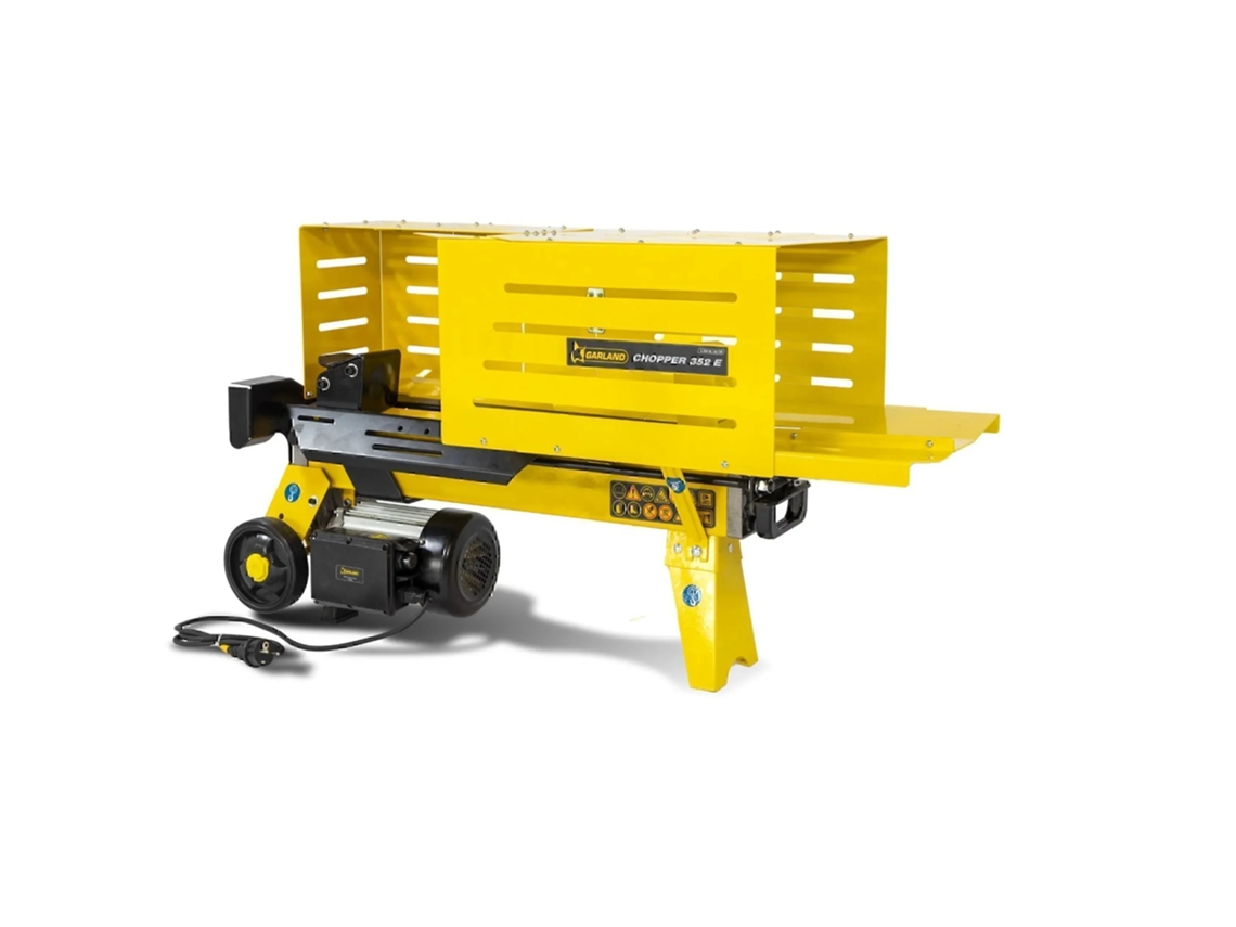 GARLAND CHOPPER 352E-V20 Astilladora eléctrica Potencia 2,3 kW, 60 kg, D max 25 cm, largo max 57 cm, 7 T de fuerza, uso horizontal.