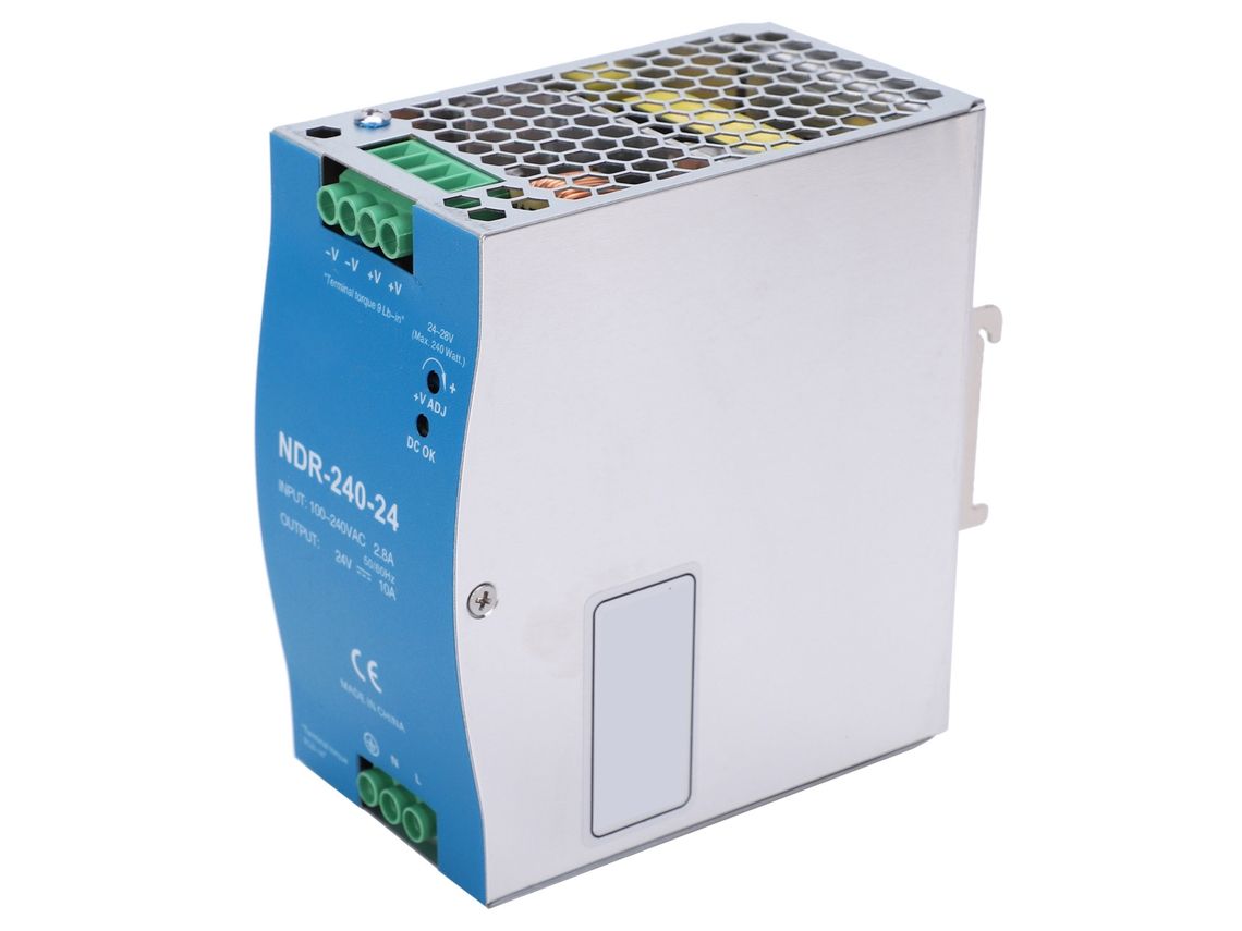 Yncm2026-fuente De Alimentación Switching Dinrail Ndr24024 Para Plc, Sensor Y Gabinete Eléctrico 100-240vac