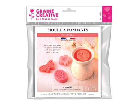 Molde 4 fondant velas primavera GRAINE CRÉATIVE