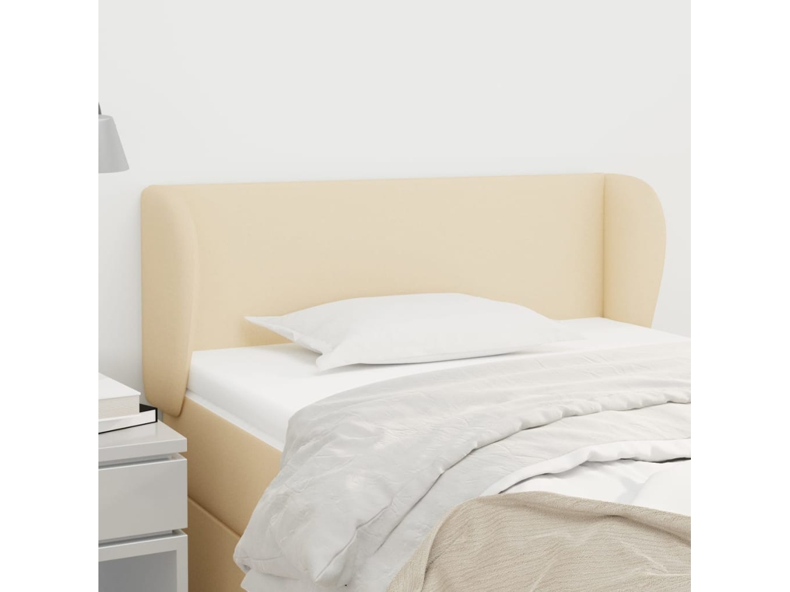 Cabecero De Tela Color Crema 83x23x78/88 Cm
