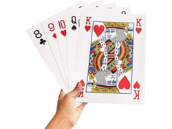 Baraja De Cartas Gigante Extragrande - Baraja De Póker Completa Y Novedosa Con Índice Estándar, 20x28cm