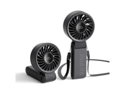 Ventilador De Mano/de Escritorio/de Cuello (negro, 5000 Mah), Pantalla Led, Plegable A 150°, 5 Velocidades