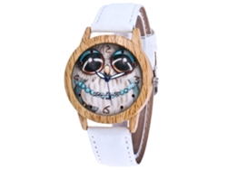 Reloj De Pulsera De Cuarzo De Estilo Retro Para Hombre Y Mujer Con Esfera Redonda Blanca.