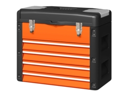 Caja De Herramientas Naranja Vacía De 4 Cajones, 50x25x41cm