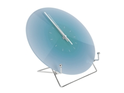 Reloj De Pared Redondo De Cristal De 30 Cm (12 Pulgadas), Silencioso, Funciona Con Pilas, Decorativo, Para Salón, Dormitorio, Cocina, Oficina, Azul.