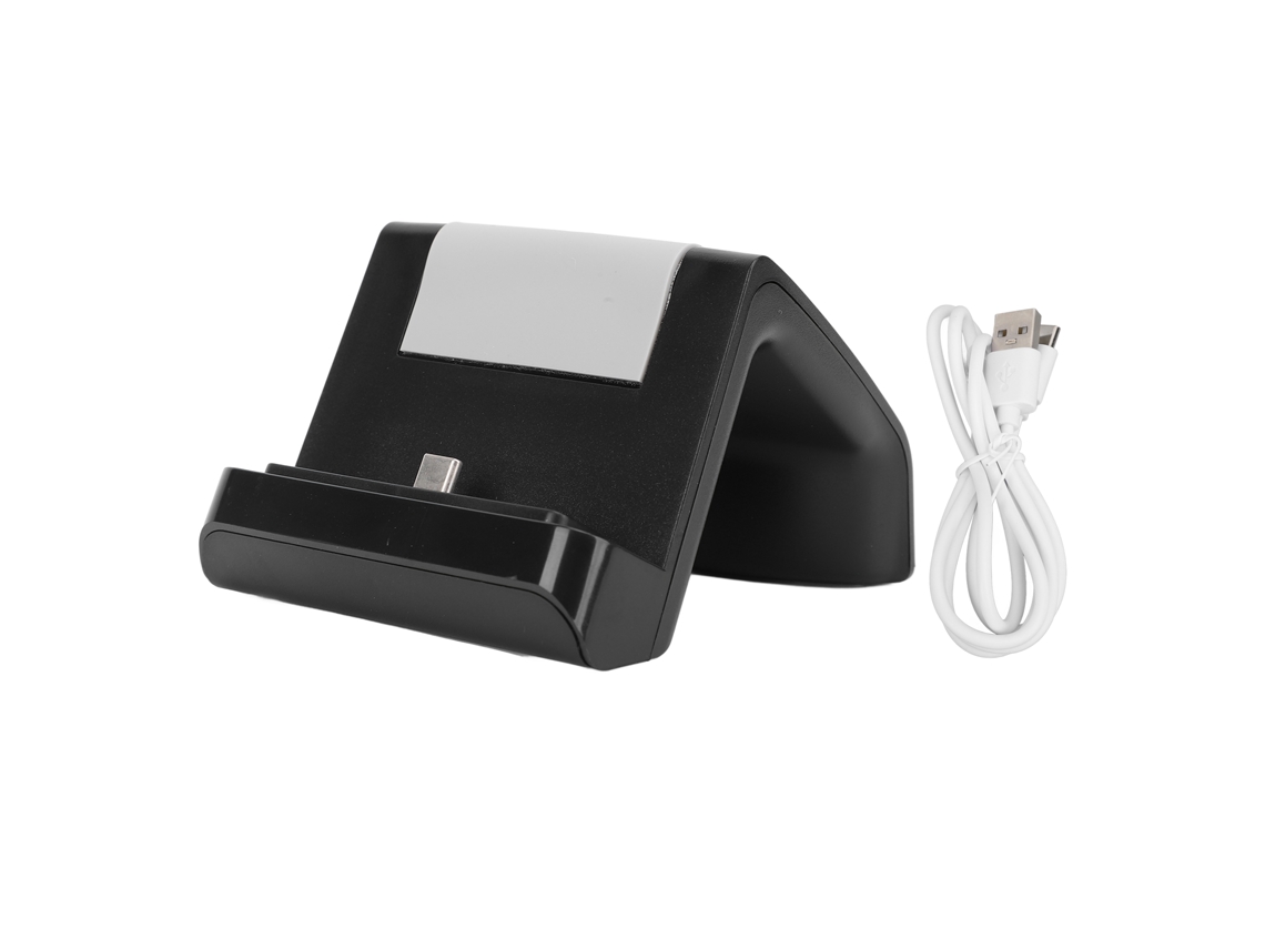 Ats-base Para Switch Lite Con Luz Led, Soporte De Carga Y Cambio De Luz, Estación De Carga Negra