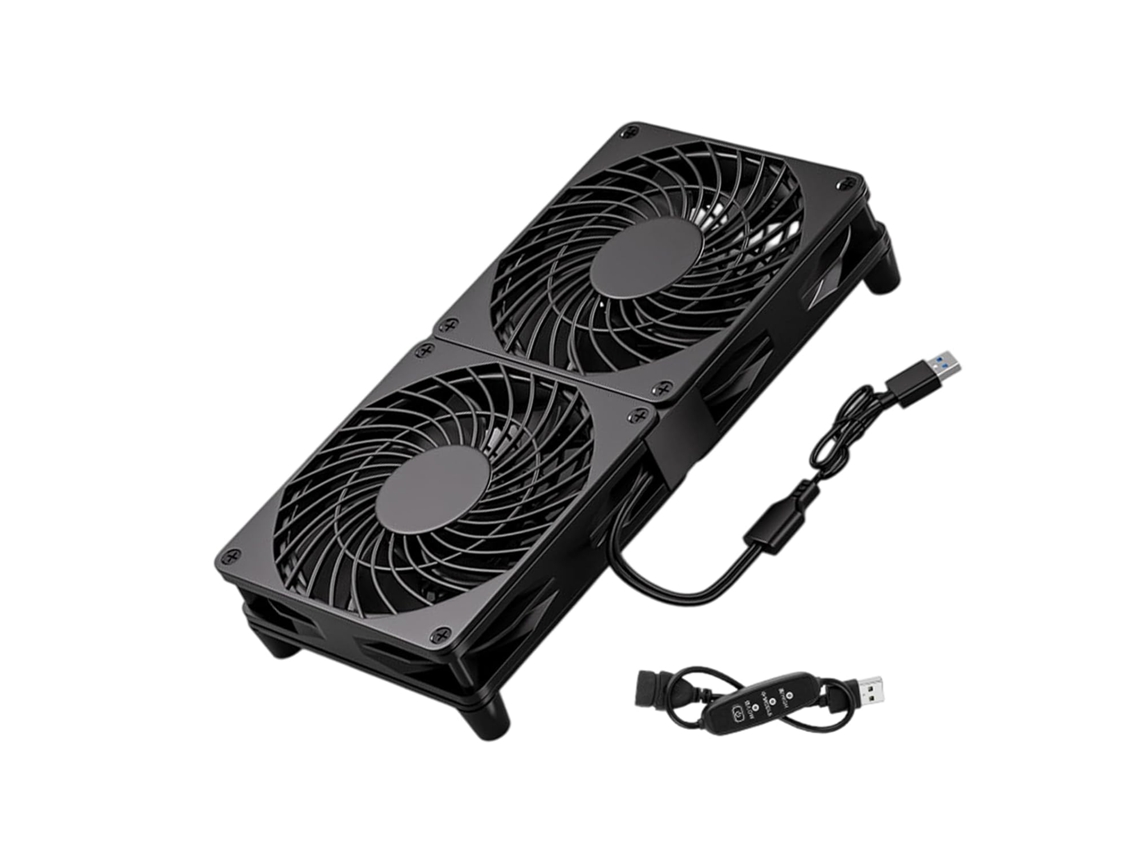 Ventilador Usb Para Router De 5 V Y 120 Mm Con Escobillas De Refrigeración E Interruptor.