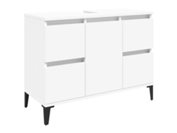Maison Exclusive - Armario Para Lavabo Madera Contrachapada Blanco 80x33x60 Cm