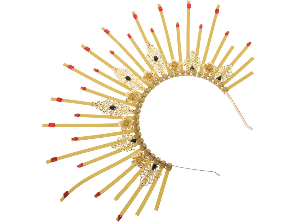 Diadema De Cosplay Con Corona De Diamantes De Imitación Retro Para Mujer, Accesorio Elegante Y Ligero Para Fiestas De Halloween.