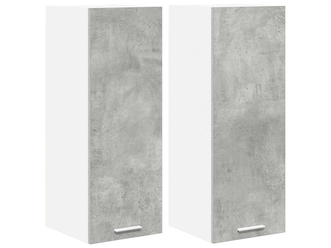 Maison Exclusive - Mueble Colgante 2 Pcs Gris Concreto Y 30 X 31 X 80 Cm