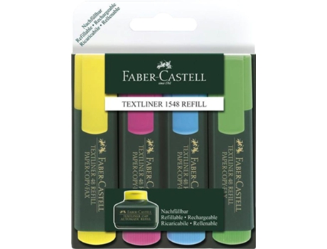 Marcador Faber-Castell Est 4 Fluor Têxtl Vari 154804