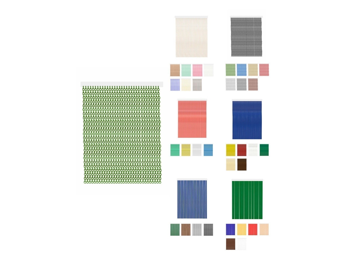 Cortinas De Exterior Impermeables – Cortinas Antimoscas Para Terrazas Y Porche Krismar - Verde 90 X 240 Cm