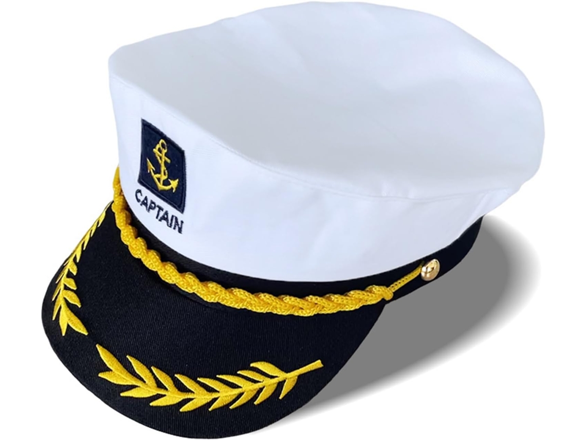 Gorra de capitán de yate ajustable azul marino para hombre SFUSHOS