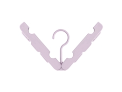 Plancha plegable de plástico antiadherente portátil con gancho para ropa - Rosa