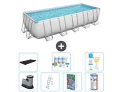 Bestway Piscina Bestway Power Steel Retangular - 640x274x132 Cm - 8-peças S556