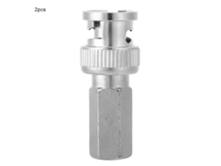 2 Conectores Bnc Macho Q9 Hexagonales Rg59 6u 58 Para Cámaras De Cctv