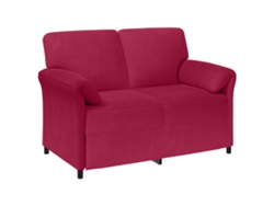 Sofá De 2 Plazas Rojo Vino 138 X 83 X 95 Cm Terciopelo