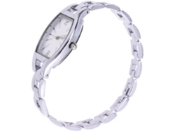 Reloj Cuarzo Mujer Sencillo Elegante Pulsera Plateado Personalizado Bisel Blanco