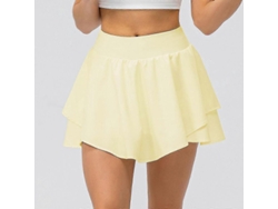 2026-falda Deportiva Larga Lulu Para Mujer Con Pliegues Y Bolsillo, Falda Corta Deportiva De Deporte Tenis, Alto Talle, Elástica
