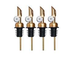 Pajitas De Acero Inoxidable Con Peso Para Aceite De Oliva, Goteros Automáticos Dorados Para Vinagre Y Aceites.
