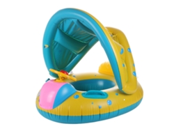 Flotador Infantil Con Toldo Protector, Volante, Bocina, Juguete Inflable Para Piscina.