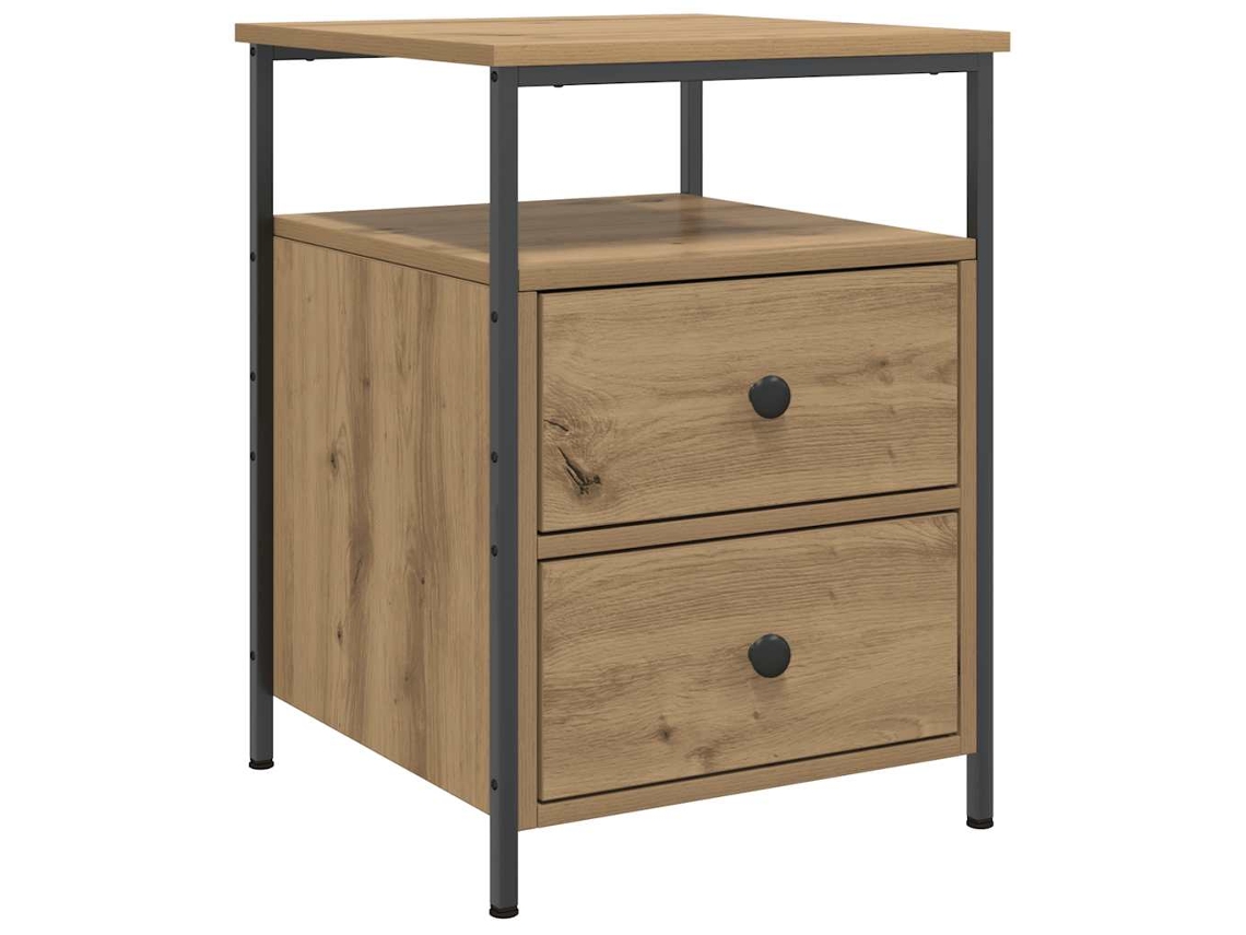 Maison Exclusive - Mesita De Noche Madera De Ingeniería Roble Artisan 44x45x60 Cm