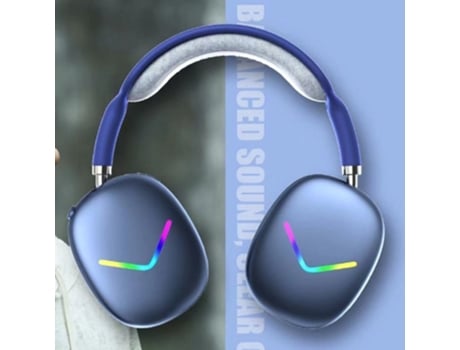 Auriculares Cable inalámbrico montado Led Luminous Mobile Phone Universal Gaming Computer Blue