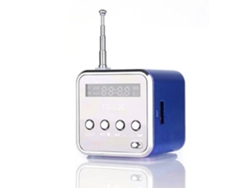 Radio Digital Portátil Td V26 Con Mini Altavoz Fm, Receptor Lcd Y Compatible Con Tarjeta De Memoria Micro.