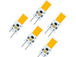 Omni-bombilla Led G6.35 Gy6.35 2w 12v Alta Brillo Equivalente 20w Halógeno Luz Blanca Cálida 3000k (5 Paquetes)