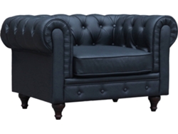 Butaca HABITAT ET JARDIN Chesterfield Aliza  Negro (111x82x70 cm - PU)