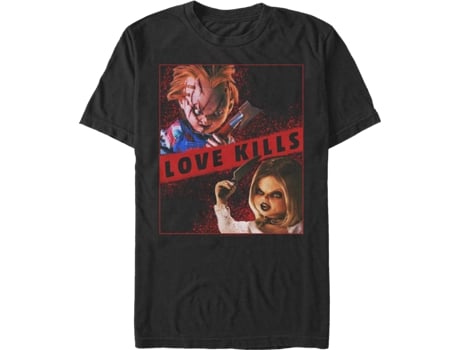 Camiseta Unisexo DEEPSTONE Love Kills Child's Play Negro (XL)
