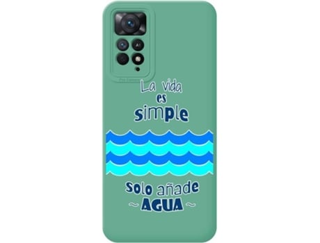 Carcasa Xiaomi Redmi Note 11 Pro TUMUNDOSMARTPHONE Silicona Líquida Dibujos Agua Verde