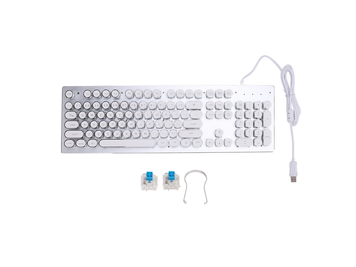 Teclado Mecánico De Gaming Rgb Con Cable Usb De 104 Teclas