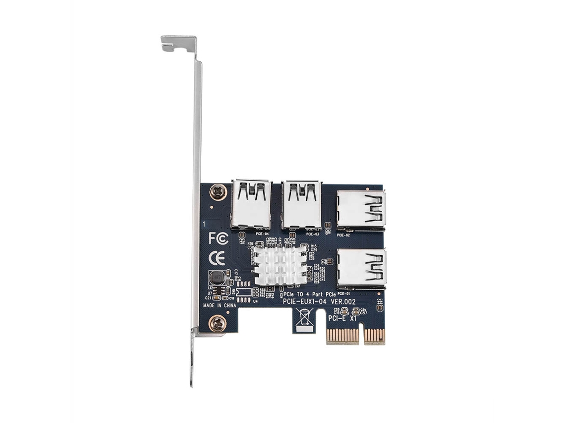 Tarjeta De Minería Pci-e (expansión Usb3.0 De Uno A Cuatro, Adaptador Multipuerto)