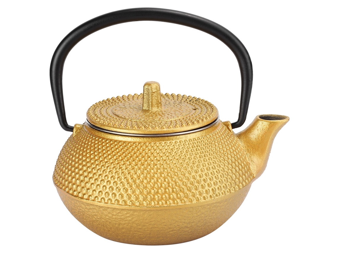 Tetera De Hierro Fundido Hecha A Mano De 0,3 L, Decorativa, Para El Hogar, De Colección, Regalo Elegante.