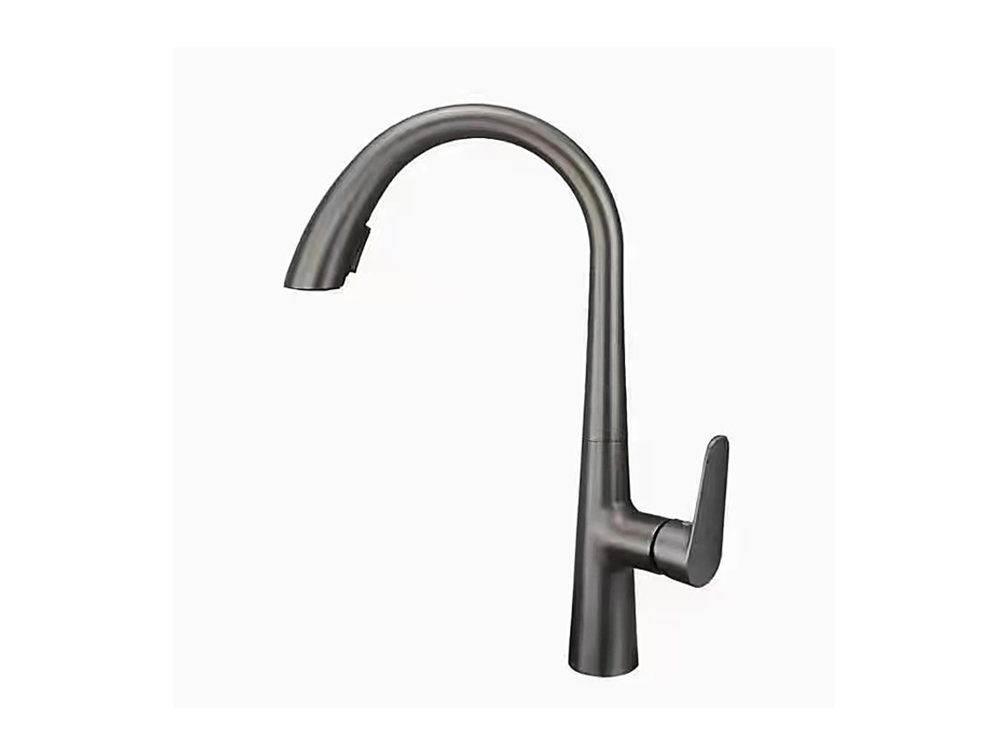 Grifo Cocina Lh-8042 Cuello Cisne | Cobre Macizo | Cabezal Extraíble Con Dos Modos De Agua