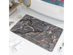 Alfombra de Baño LUUCOZK Antideslizantes Decoración Baño Secado Rápido Poliéster Multicolor (60x90cm)
