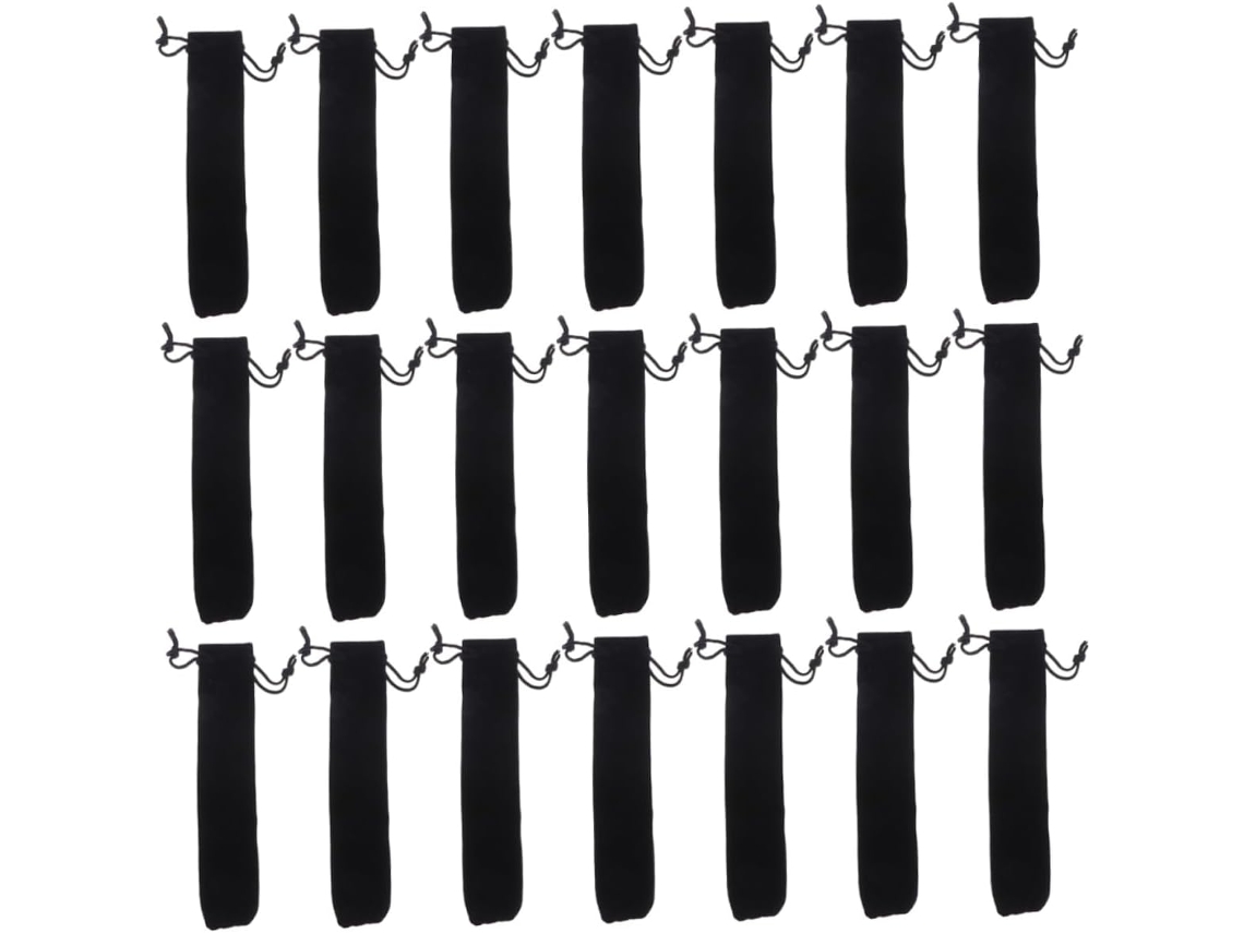 Estuche Ligero Negro Para Lápices (100 Unidades), Organizador Portátil Y Práctico Para Bolígrafos.