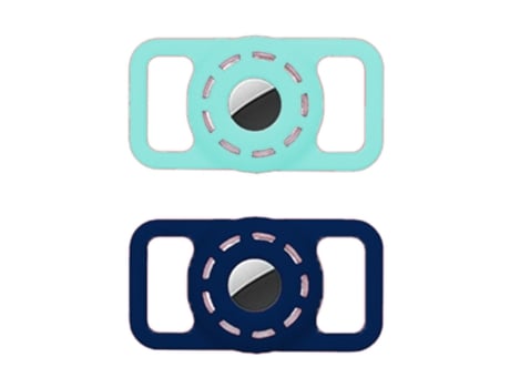 Soporte para collar de perro, funda impermeable de silicona suave para Apple Air Tag Tracker, verde menta azul medianoche ZMDECQNA