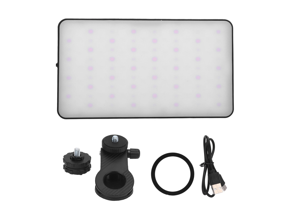 Luz De Selfie Rgb Para Teléfono 2500k-9000k Recargable 3000mah Clip Con Adaptador Cold Shoe Para Streaming Y Conferencias