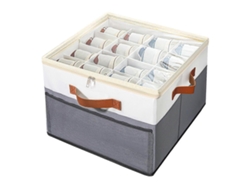 Organizador de zapatos, zapatero con divisores ajustables, capacidad para 16 pares, caja de zapatos gris
