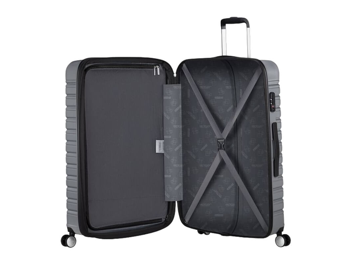 Maleta grande de 78 cm, 4 ruedas, Flashline, color plata, American Tourister